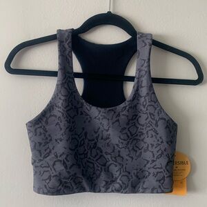 Becca Grey Snake Print Small Sports Bra